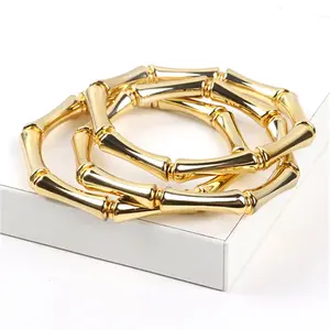 Bamboo bracelet, simple personality, bamboo rhyme, niche fine tube fashion temperament, cuff bead bracelet