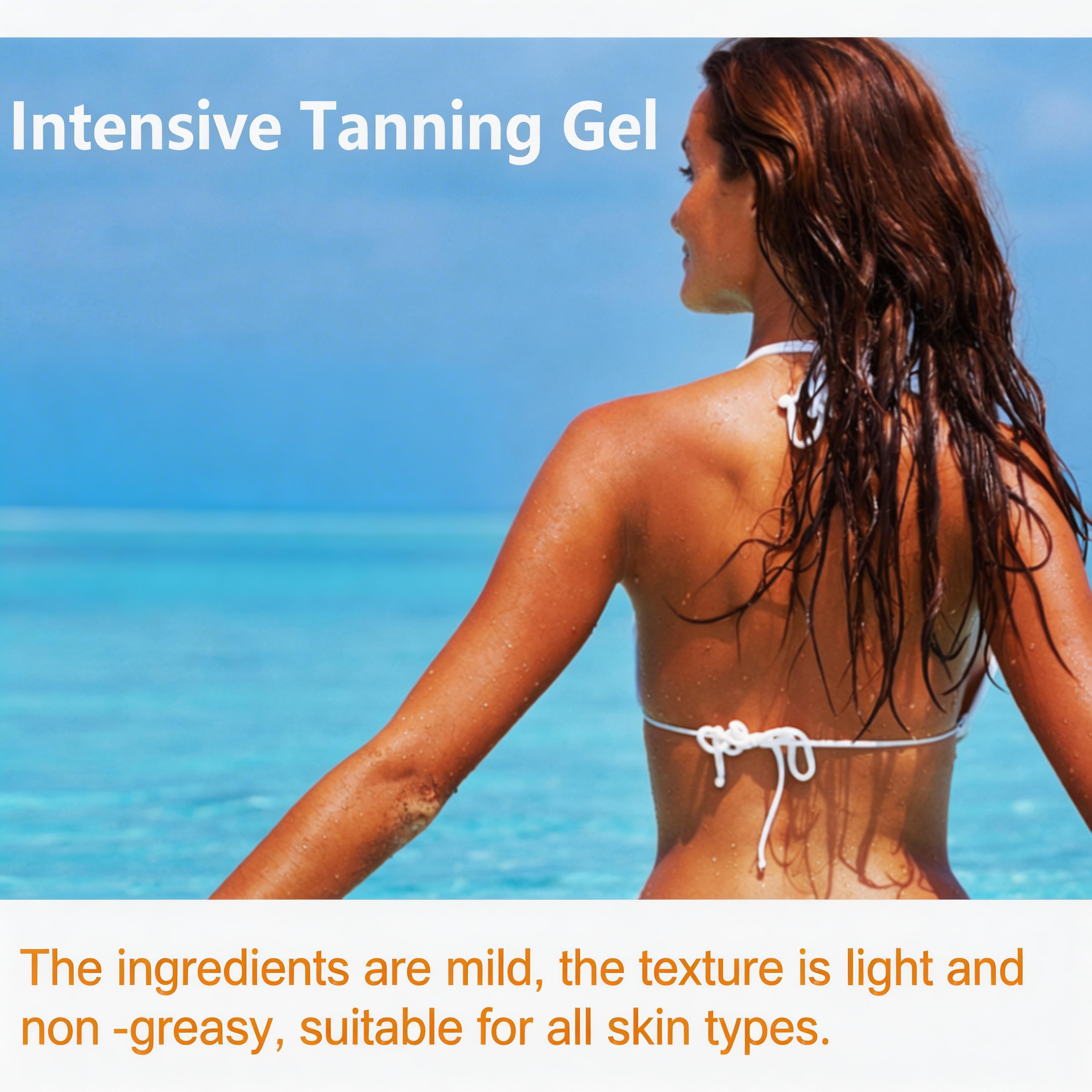 EELHOE Intensive Tanning Gel, Carrot & Walnut Seed Oil Natural Bronze, Calendula Soothing + Coconut Deep Hydration, Vitamin E Protection, Lightweight Non-Greasy Fast Absorbing for All Skin Hydrating Greasy Tanning Gel sun tan