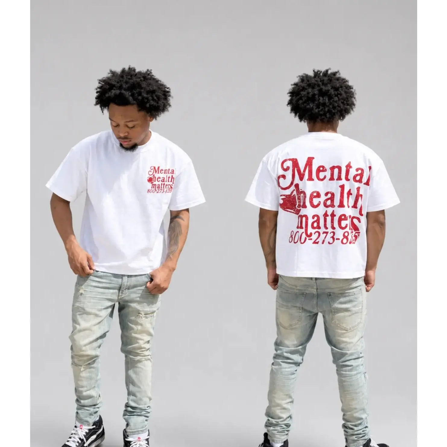 Double Mental Health Matters Tee - Red