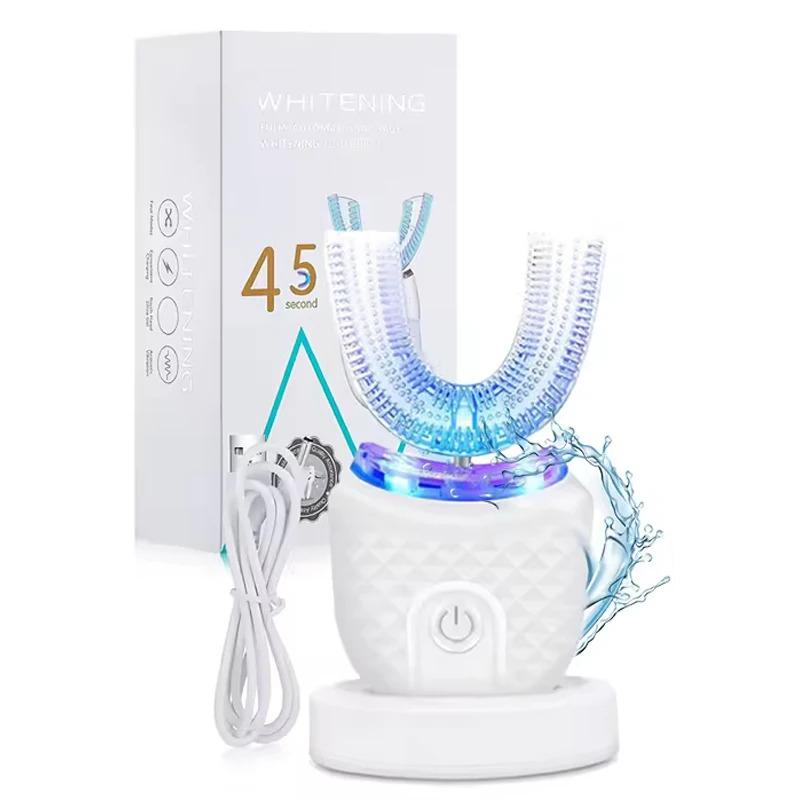 Wireless Silicone Electric Toothbrush 360 Degrees Automatic Ultrasonic U Shaped Travel Home Use Teeth brush