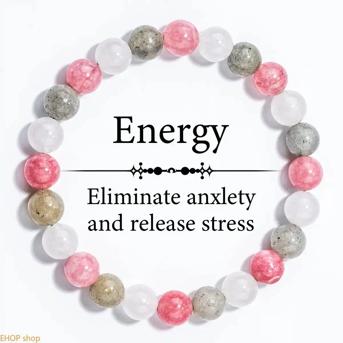 Elegant Beaded Energy Healing Bracelet For Stress Relief, Meditation, Emotional Balance, Spiritual Protection, Unisex Jewelry Gift For Men And Women, Fits All Seasons White Crystal