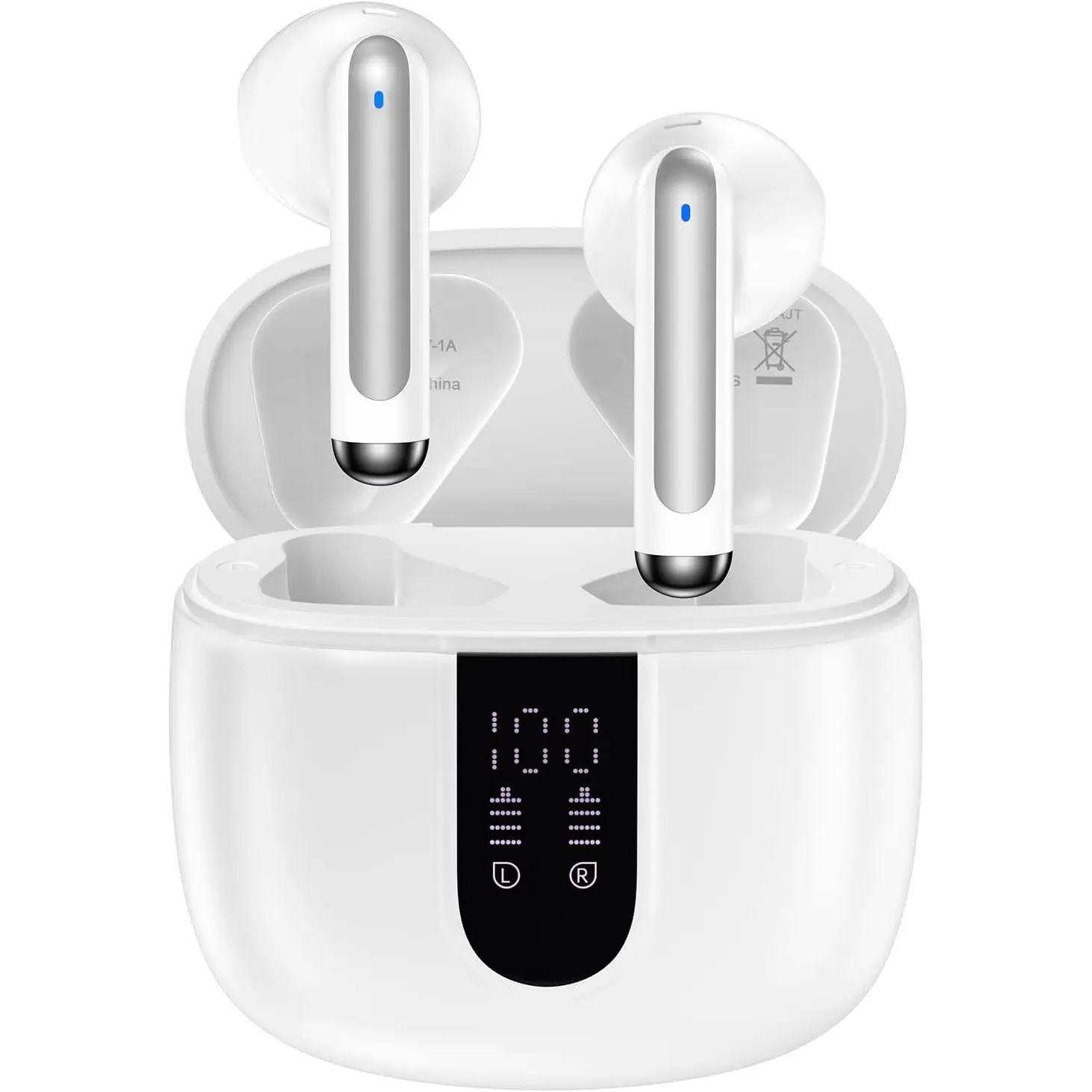 for iPhone 17e 17 Pro Max Wireless Ear Buds for iPhone 17 Air 17 Pro Max 16e 16 Pro 16 ProMax Plus 15 ProMax,60H Bluetooth Headphones Wireless Earbuds in Ear Phones LED Noise Canceling IPX7 Waterproof