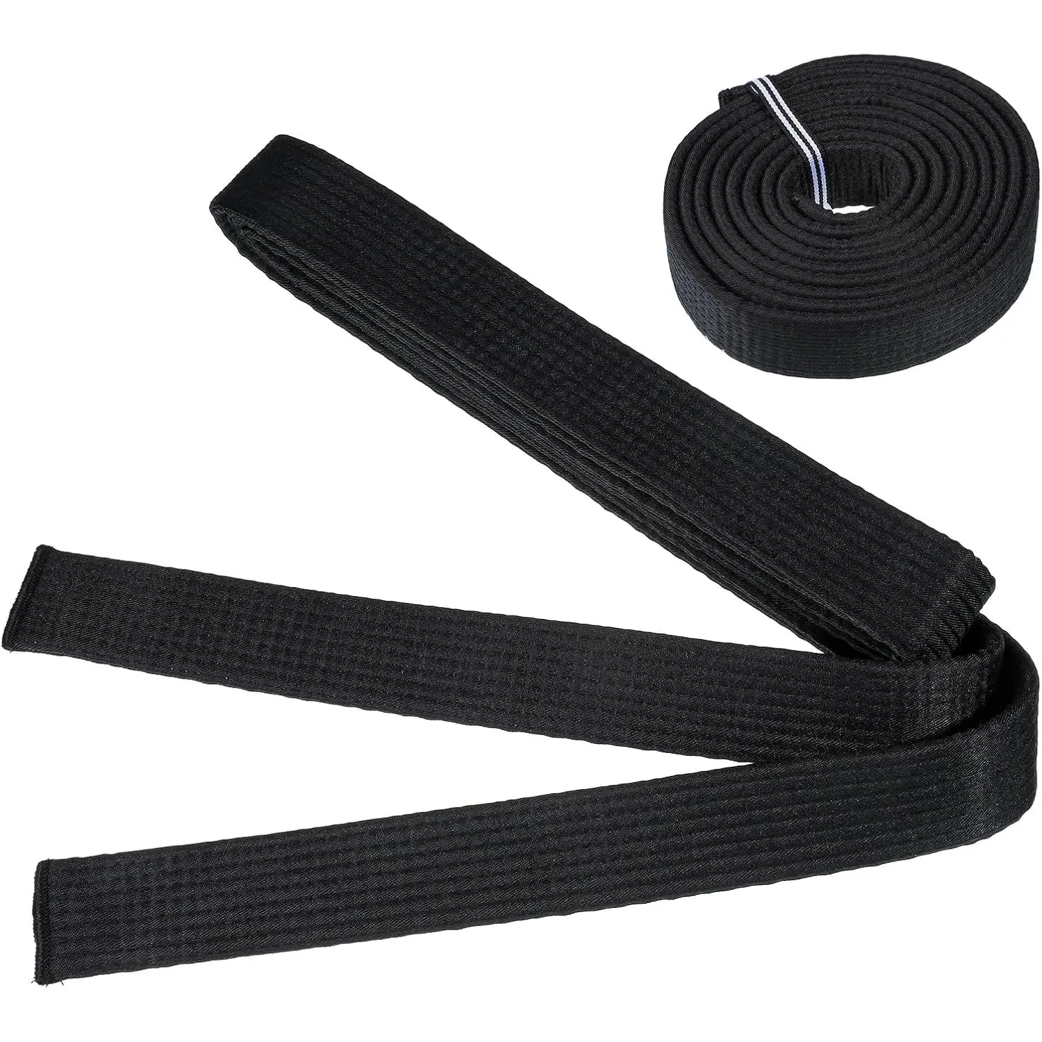 Karate Taekwondo Belt 280cm/3yard Black Martial Arts Belts Long Soft Belt for Judo Karate Taekwondo