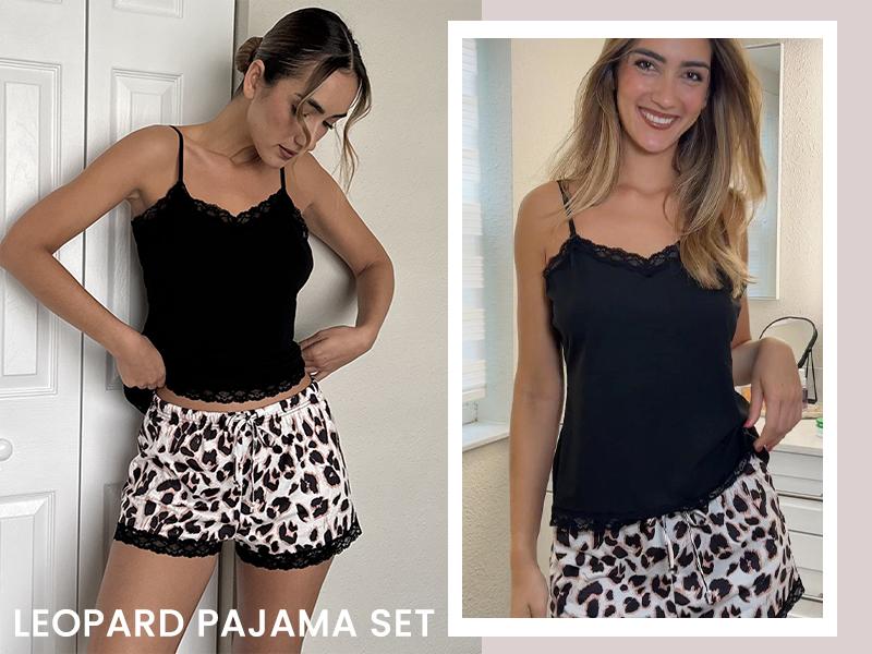 Women's Camisole Pajama Set Modal Pajamas Lace Trim Short Pajama Set with Shorts Easter Gift