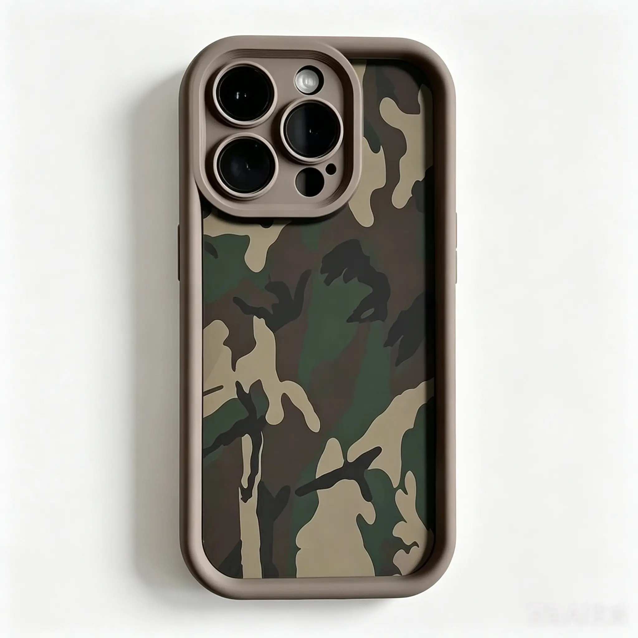 Camouflage pattern TPU anti-shock protective case, suitable for iPhone 17 16 Pro Max 15 Plus 14, creative design, lens protection, durable phone accessory