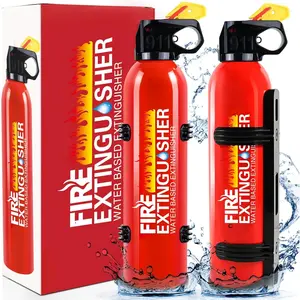 2pack Small A B C K Water-Based Fire Extinguisher with Wall Mount for Home Car Kitchen Truck Marine Boat Vehicle UTV RV