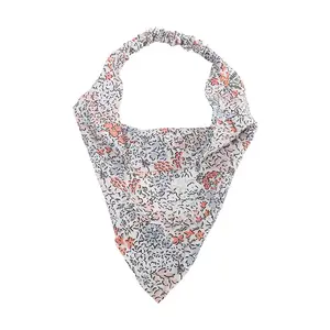 Women's New European Style Pastoral Floral Mixed Color Triangle Headband Breathable Soft Versatile Headwrap Fashion Hair Accessory for Daily Vacation Party Casual Wear