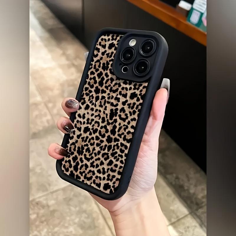 Case for iPhone 17 Pro Max 16 Plus 15 14 13 12 11 Air E Xs Xr Stylish Simple Leopard Hair Trendy Pattern Pocket-Friendly Shockproof Silicone Protective Softcase.QXB319.designer,case Smartphone Cellphone