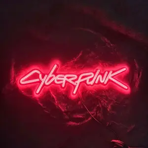 Cyberpunk Neon Light, Cyberpunk Style Game Room Decor, USB Powered Adjustable Light, Halloween Christmas Gift, 15.7*4.7 Inch