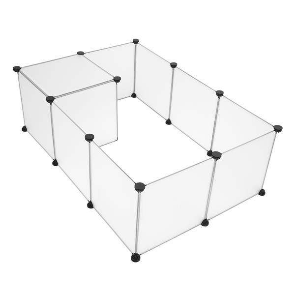 12 Panels Transparent Small Animals Playpen,28" x 56" x 14" Portable Pet Playpen,Plastic Enclosure,Puppy Play Pen for Indoors Outdoor Pet Fence for Guinea Pigs,Bunny,Ferrets,Hamsters,Hedgehogs 12 Panels Transparent Small Animals Playpen,28" x 56" x 14" Portable Pet Playpen,Plastic Enclosure,Puppy Play Pen for Indoors Outdoor Pet Fence for Guinea Pigs,Bunny,Ferrets,Hamsters,Hedgehogs