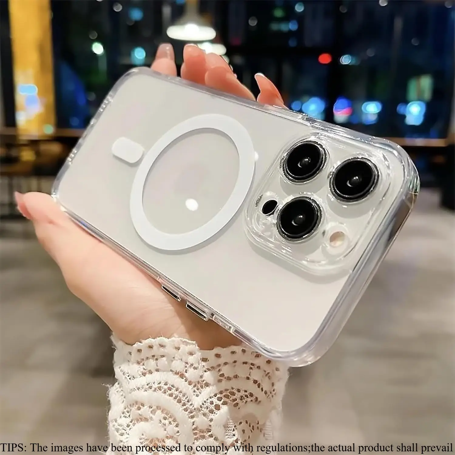 MagSafe Magnetic Clear Shockproof Case for iPhone 11/12/13/14/15/16/17 Series (Pro/Pro Max/Mini/Plus/Air/16E/17E), Luxury Transparent Protective Cover for Men Women Casing