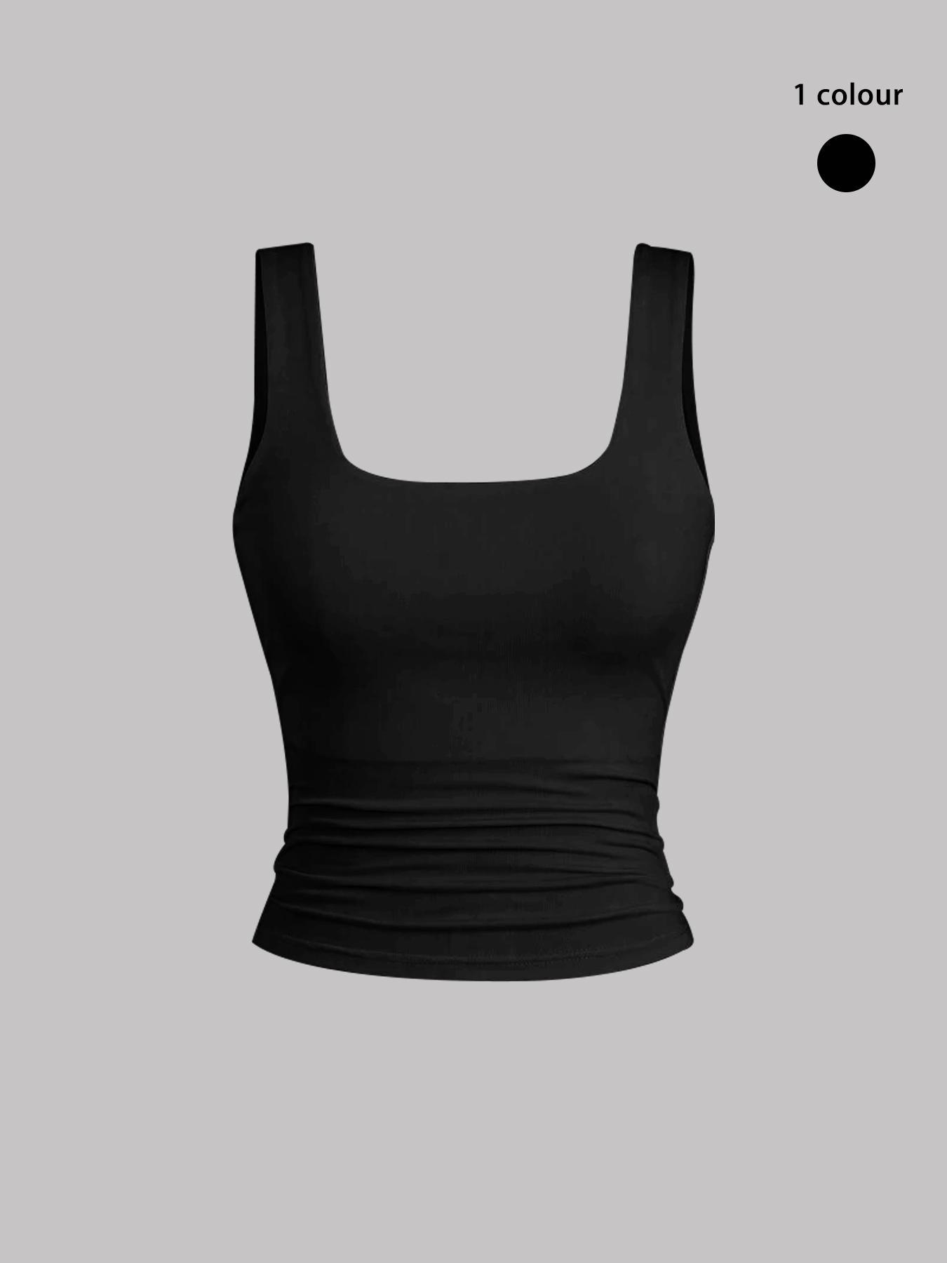 Women's Solid & Leopard Print Slim Tank Top, Casual Sleeveless Top for Spring & Fall, Ladies Clothes for Daily Wear