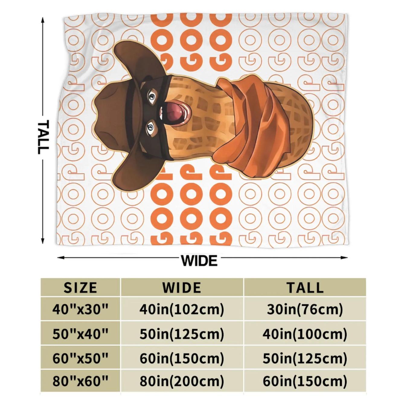 Burnt Peanut GOOP Meme Flannel Blanket 200x150cm Soft Cozy Throw Blanket Arc Raiders Inspired Funny Meme Plush Blanket for Couch Bed Home Decor Gift