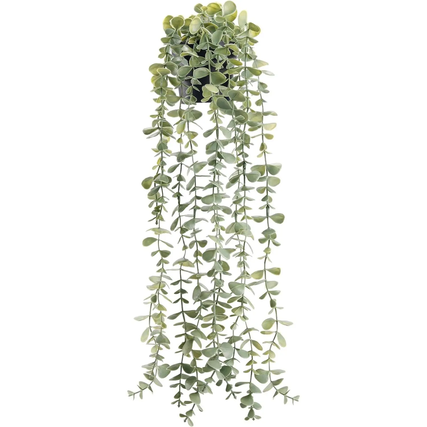 Fake Eucalyptus Hanging Plant for Boho Bathroom Wall Art Decor |   Vintage cascading greenery adds vertical texture, atificial farmhouse plants brings natural charm to room, shelf decor