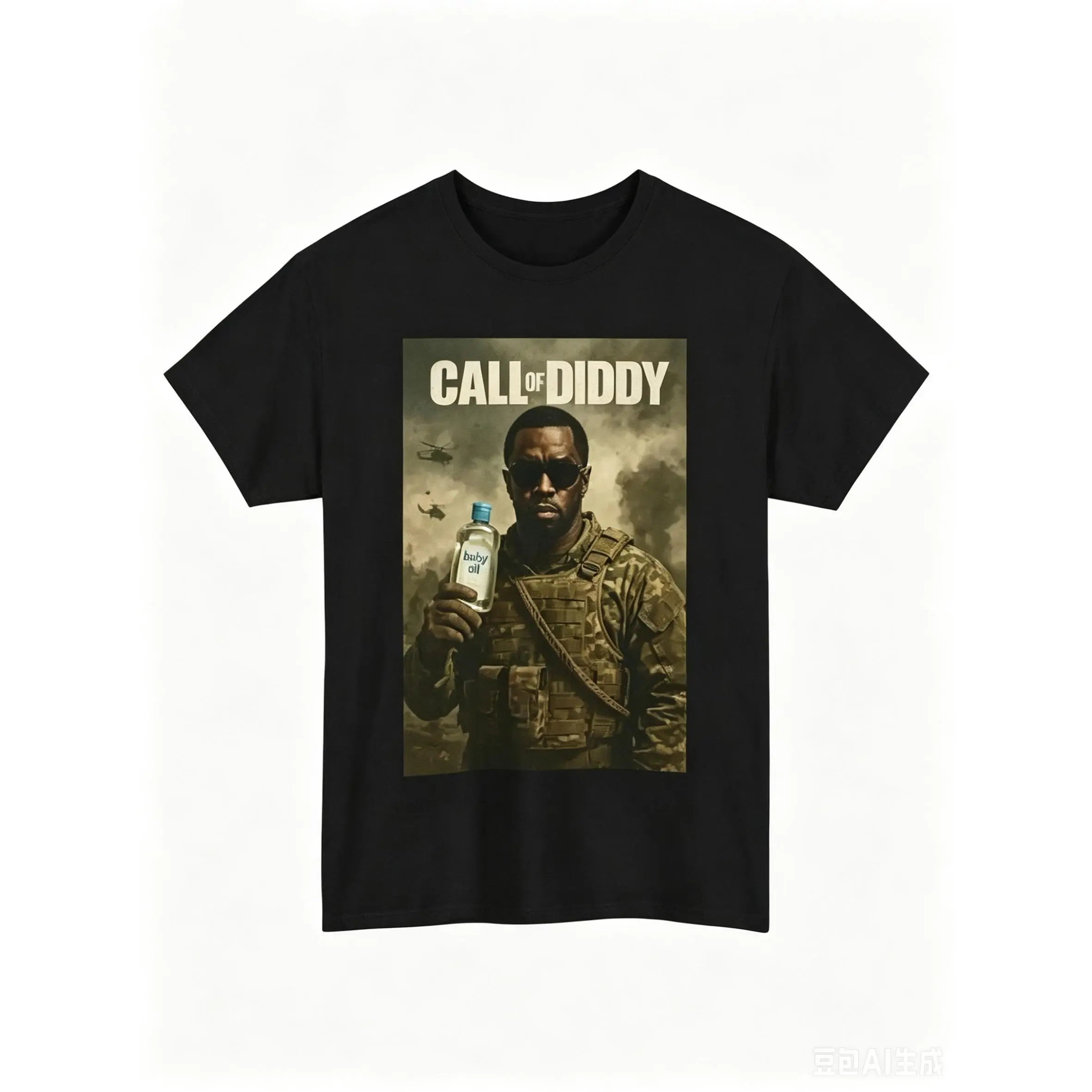 Call of Diddy - Funny Diddy Baby Oil Meme  Cotton Shirt, 90s Graphic Tee Streetwear star