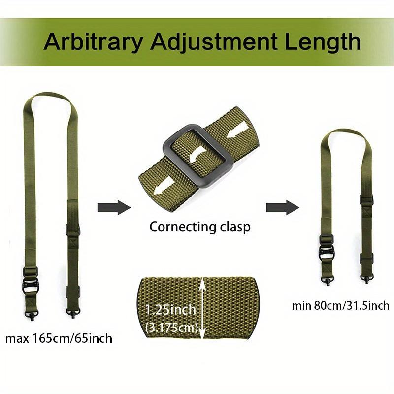 Heavy Duty 2 Point Quick Adjust Sling - Durable Tactical Gear Strap with QD Sling Swivels & Fast-Adjust Thumb Loop, High-Strength Outdoor Gear