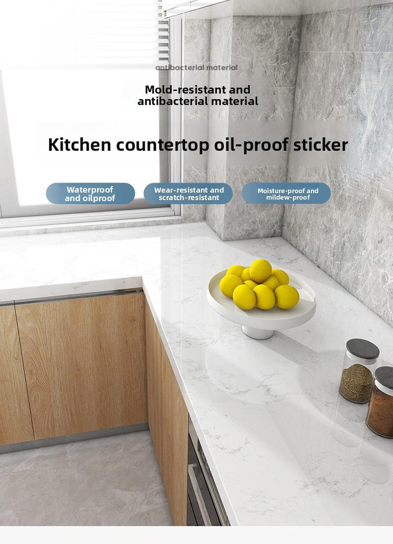 Thickened kitchen oil-proof stickers, high temperature resistant, waterproof and moisture-proof, suitable for kitchen cabinets, wallpaper, stovetops, and countertops. (Aluminum foil paper)