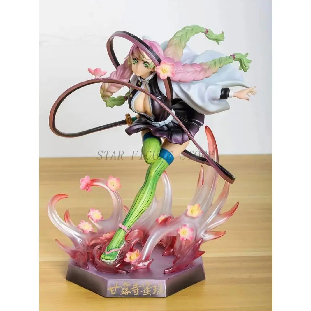 Gk Demon Slayer Kanroji Mitsuri 22cm PVC Character Art Figurine Toy, Home Decor Collectibles, Statue Ornaments for Gifts