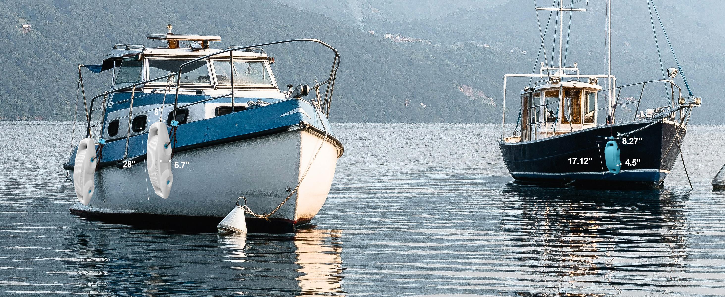 Boat Fenders Easy to Install Bumper for Docking Ideal Fender for Pontoon, Bass, Jet Ski and Fishing Boats