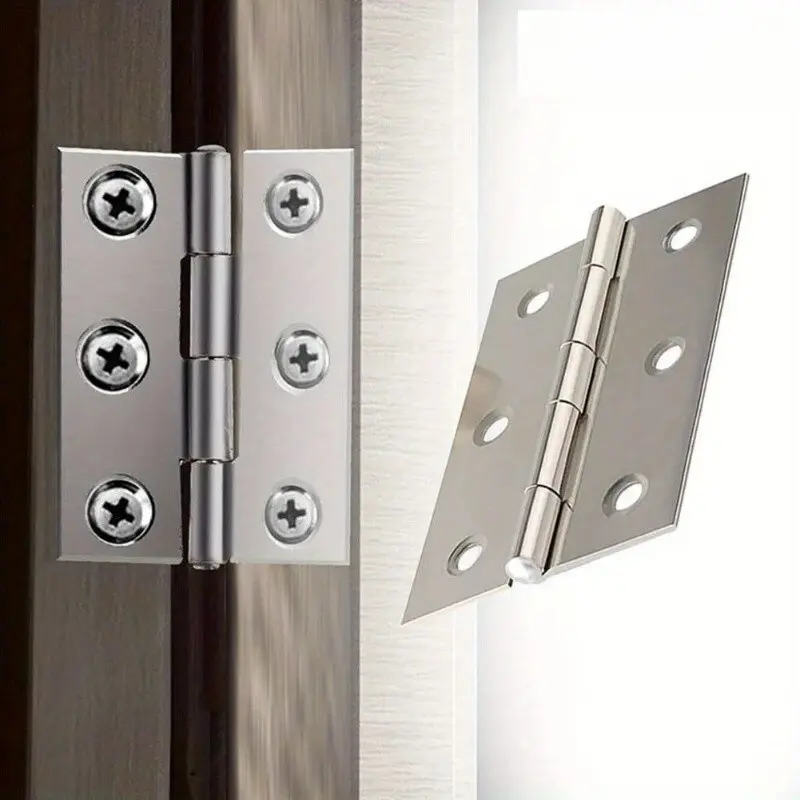 30 Stainless Steel Hinges, Door Hardware, Rust Resistant, Smooth Operation, Ideal for Cabinets, Windows, Wooden Boxes, Easy Installation
