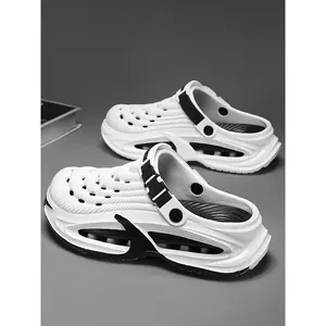 Men's Fashion Sandals Slipper Summer New Trendy Thick Sole Height Increase Hole Shoes, Eva Material, Breathable, Anti-Slip, Outdoor & Casual