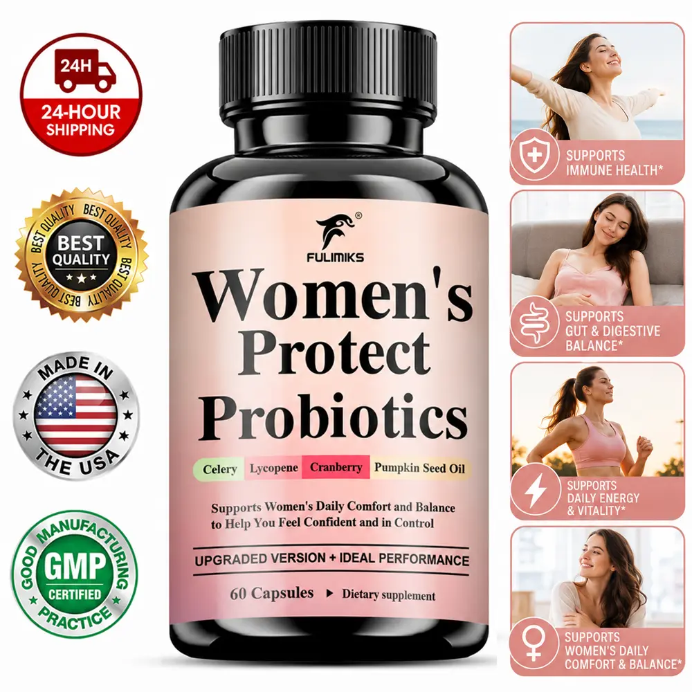 High Potency Probiotic for Women – 100B CFU Probiotic Blend + Cranberry, Celery, Lycopene, Turmeric, Olive Leaf & Noni, Pumpkin Seed Oil, Maca, Slippery Elm, Kacip Fatimah – Supports Bladder & Feminine Balance, Daily Feminine Health & Immune Support