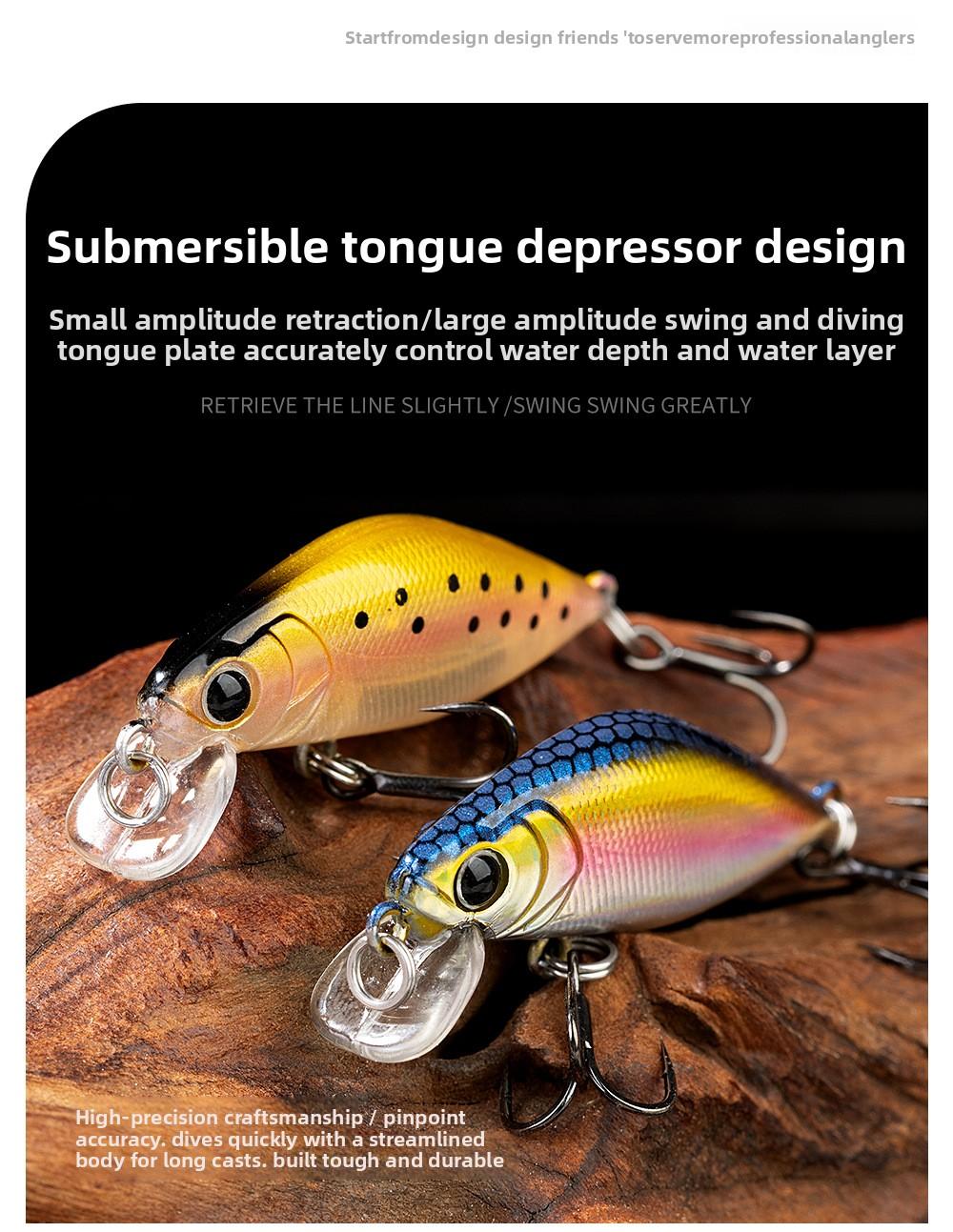 Luya bait 5 pieces(one set) submerged bait, freshwater red eye mouth bionic hard bait