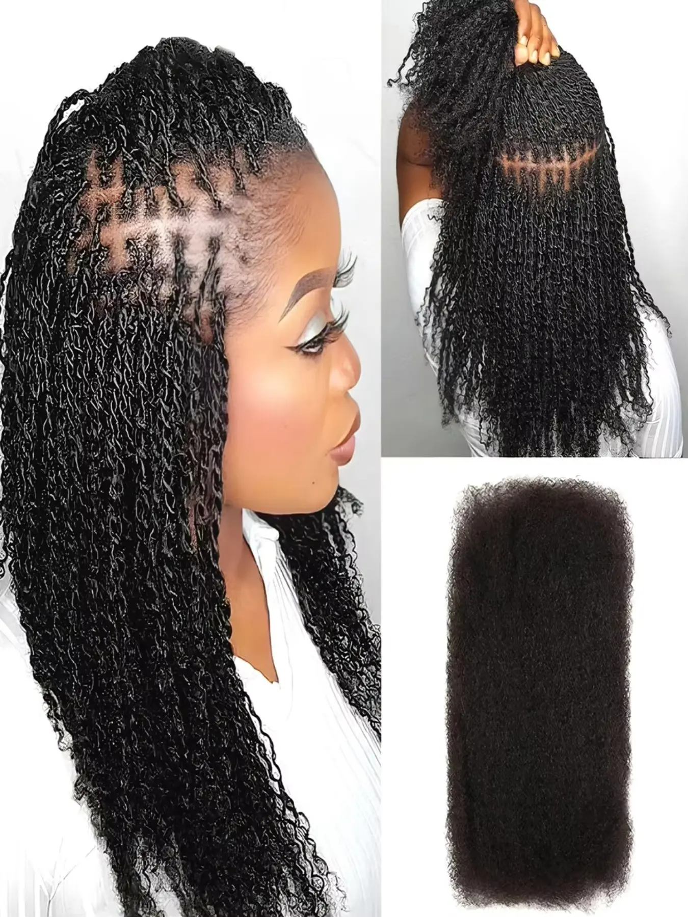 Afro Kinky Curly Bulk Human Hair, Ideal for Braid Twists, Curly Hair Extension, Perfect for Dreadlock Extension, Create Stunning Dreadlocks, Curly Hair Bundles Human Hair