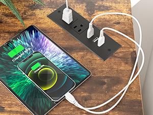 Corner Small Desk with Outlets Corner Table for Small Space Industrial Computer Desk with Storage for Home Office, Workstation, Living Room, Bedroom Corner Small Desk with Outlets Corner Table for Small Space Industrial Computer Desk with Storage for Home Office, Workstation, Living Room, Bedroom