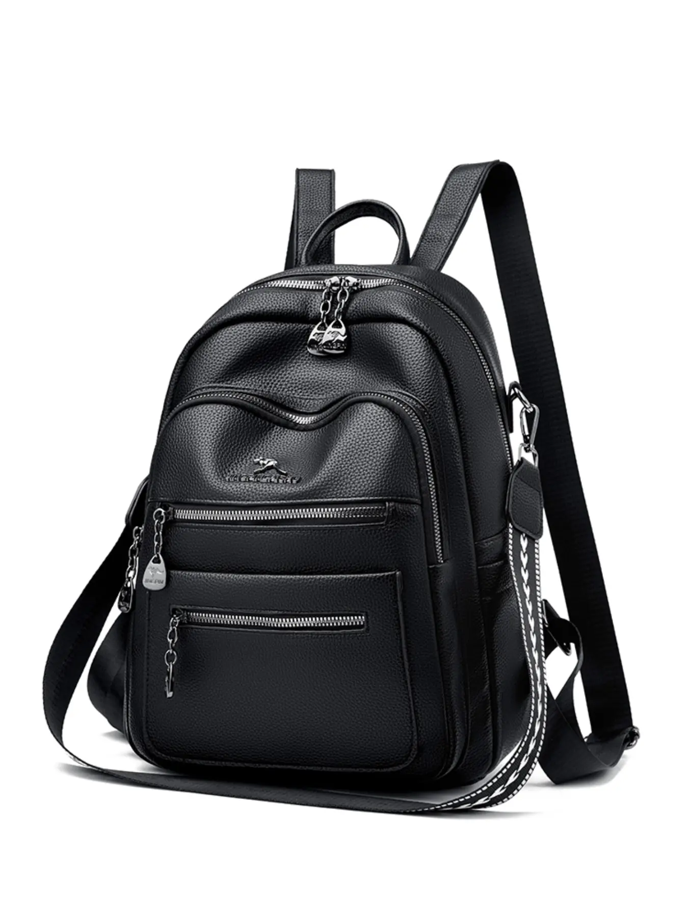 Leather Backpack for Women, Multi-Pocket Design, Durable & Lightweight, Perfect for Daily Use, Shopping, Traveling