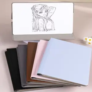 A5 Portable Dry Erase Standing Whiteboard Notebook, Foldable Reusable Mini Whiteboard with Cover, Includes 3 Markers and Cleaning Cloth