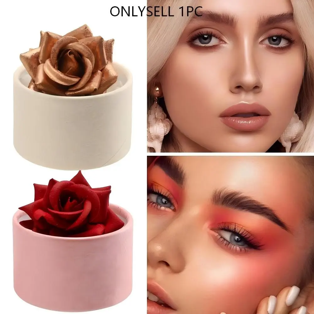 3D Rose Blush Highlighter, Natural Glow, Flawless, Small Petal Design, Easy Application, Long-Lasting Formula, Everyday Cosmetics Makeup, Perfect for Daily Use, Makeup