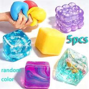 5pcs Magic Ice Cube Crystal Cubes, Soft Elastic Simulation Ice, Pre-Chill for Slow Motion Effect, Ultimate Enjoyment Experience