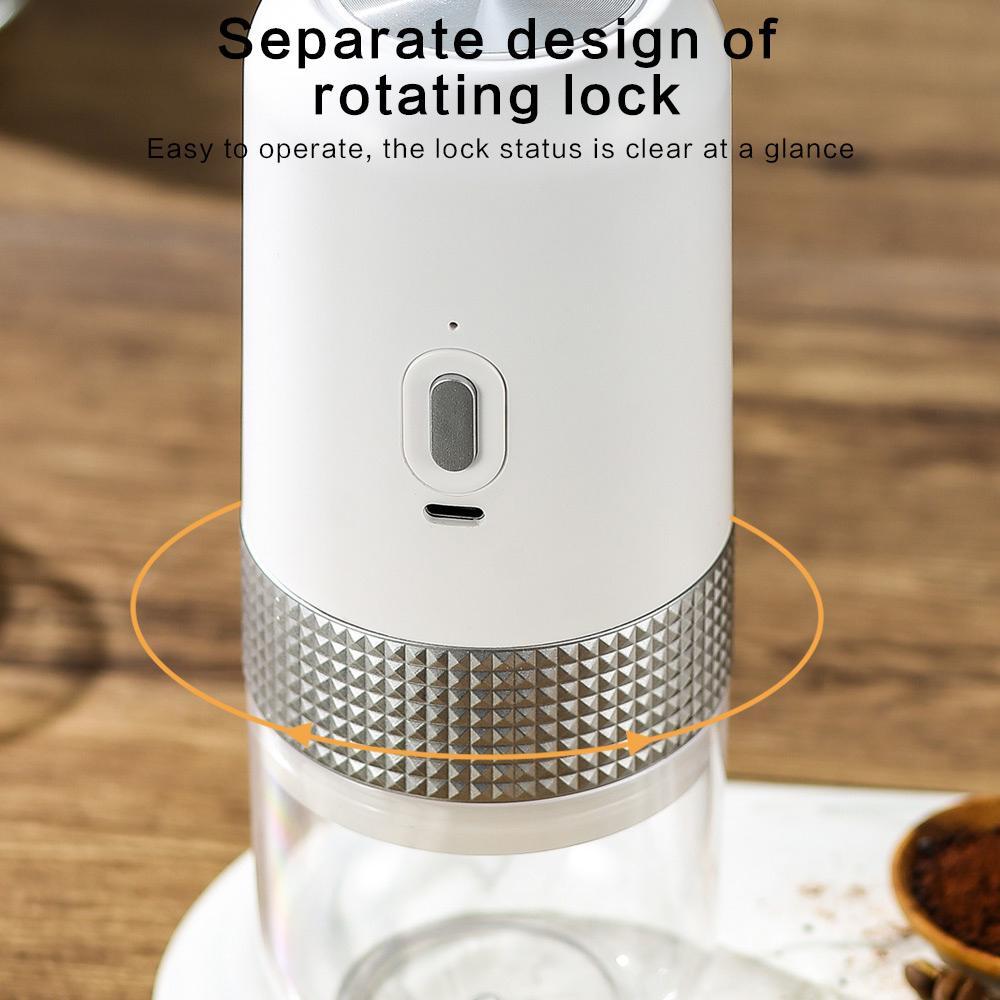 USB Electric Coffee Grinder, Automatic Cone Shaped Coffee Bean Mill, Coffee Grinder for Home Office Coffee Shop, Easy and Effortless Operation