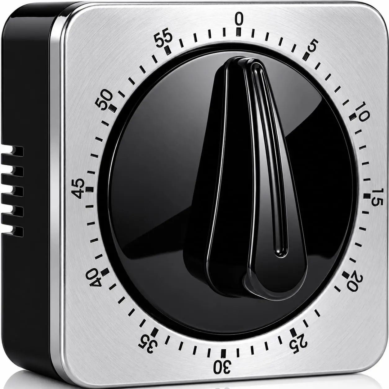 Kitchen Timers for Cooking, Chef Cooking Timer Clock with Loud Alarm - 100% Mechanical Desk Timer - No Batteries Required - Magnetic Backing, Exquisite Stainless Steel Body - Countdown Reminder