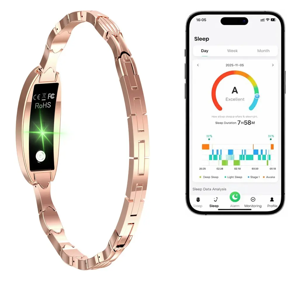 Smart Bracelet Fitness Tracker with, Heart Rate / Blood Oxygen / Sleep Monitor, Ultra-weight Wearable,Free APP, IP68 Waterproof, Multiple Sports Modes Compatible for Android and IOS Phones, Wearable Fitness Trackers