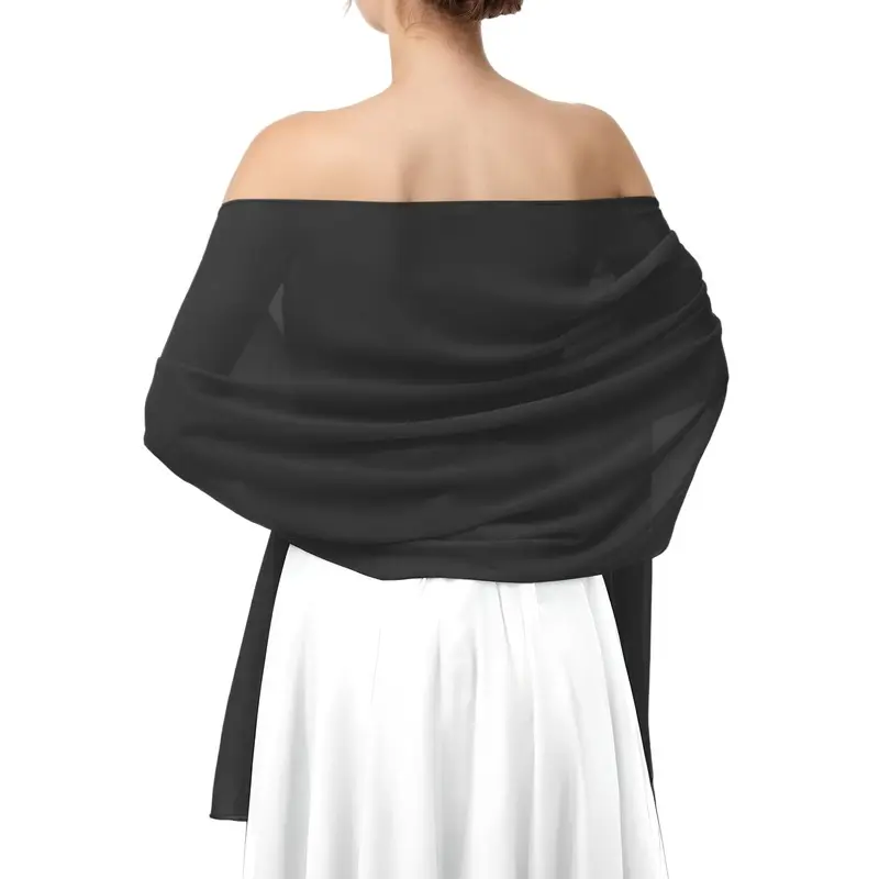 Women's Chiffon Scarf Wrap | Large Pashmina Shawl | Lightweight Cover Up | Multi Color