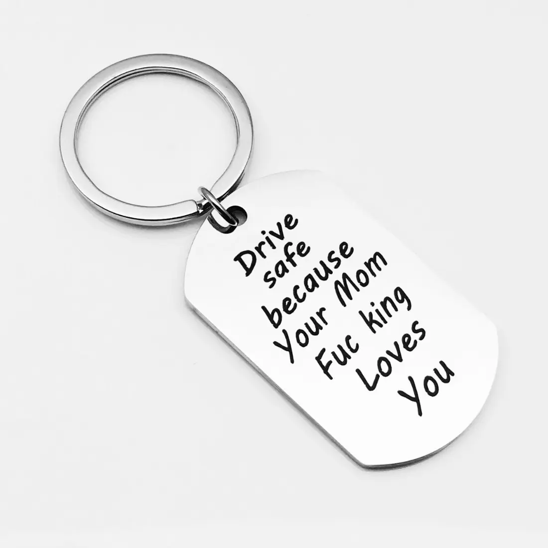Drive Safe Keychain for Mom Sister Daughter, Inspirational Stainless Steel Keychain Gift, Funny Family Reminder Charm with Meaningful Message, Durable Everyday Carry Accessory for Birthday, Holiday & Special Moments