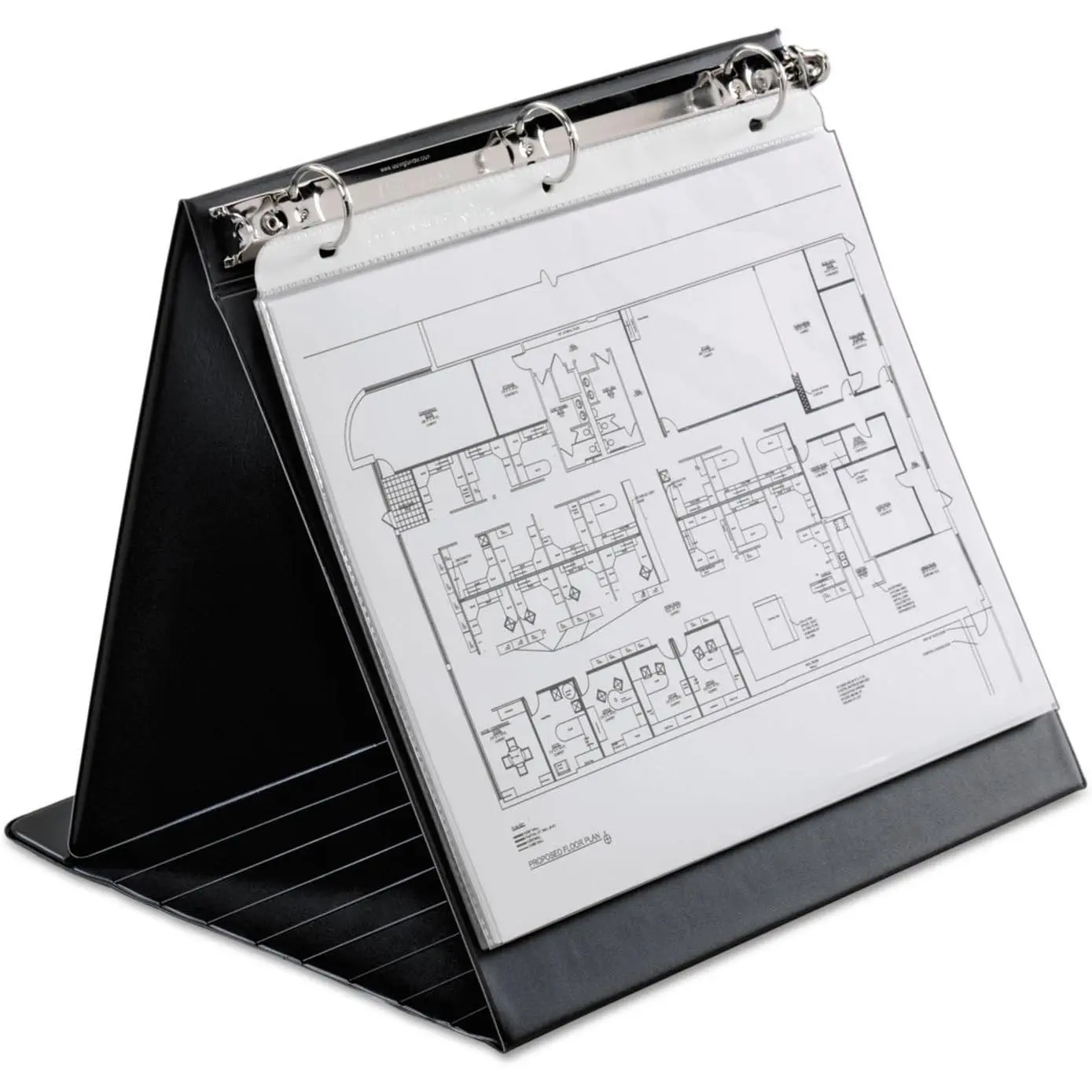 09260 Horizontal Easel Ring Binder, 1-Inch Capacity, 8-1/2-Inch x 11-Inch, Black