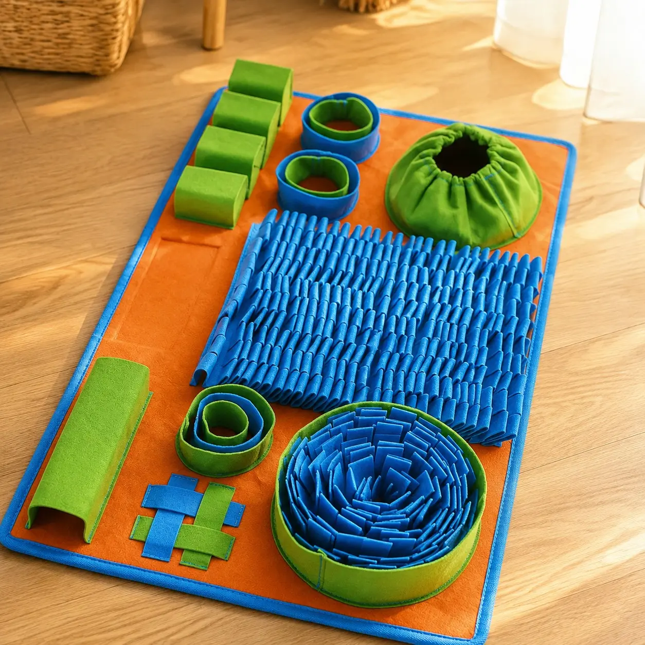 Snuffle Mat for Dogs, Interactive Puzzle Toy for Boredom and Mental Stimulation, Enrichment Feeding Game Sniff Mat Helps Slow Eating and Keep BusyGift