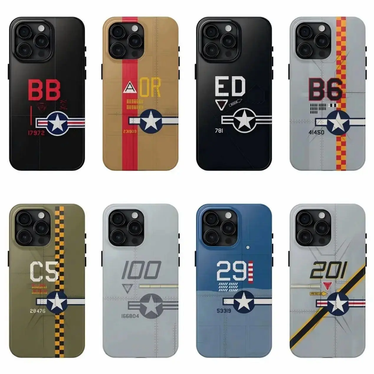 US Military Fighter Jet Blueprint Phone Case | Suitable for iPhone 17-11 Pro Max/Plus and  Samsung Galaxy S23-25