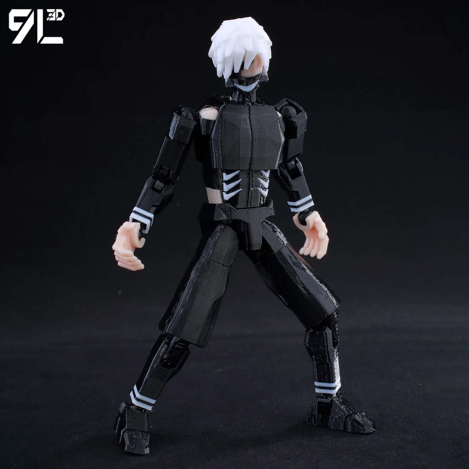 9L3D Lucky 13 Dummy 13 T13 - Kaneki Ken Tokyo Ghoul Awakened Rage Articulated Figure White Hair Red Eyes Extreme Combat Pose Toy