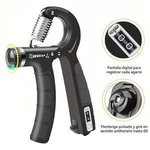 5-in-1 Grip Strength Trainer Set with Counter – Adjustable Resistance for Forearm Workout, Home Gym Setup & Strength Progression for Fitness Beginners
