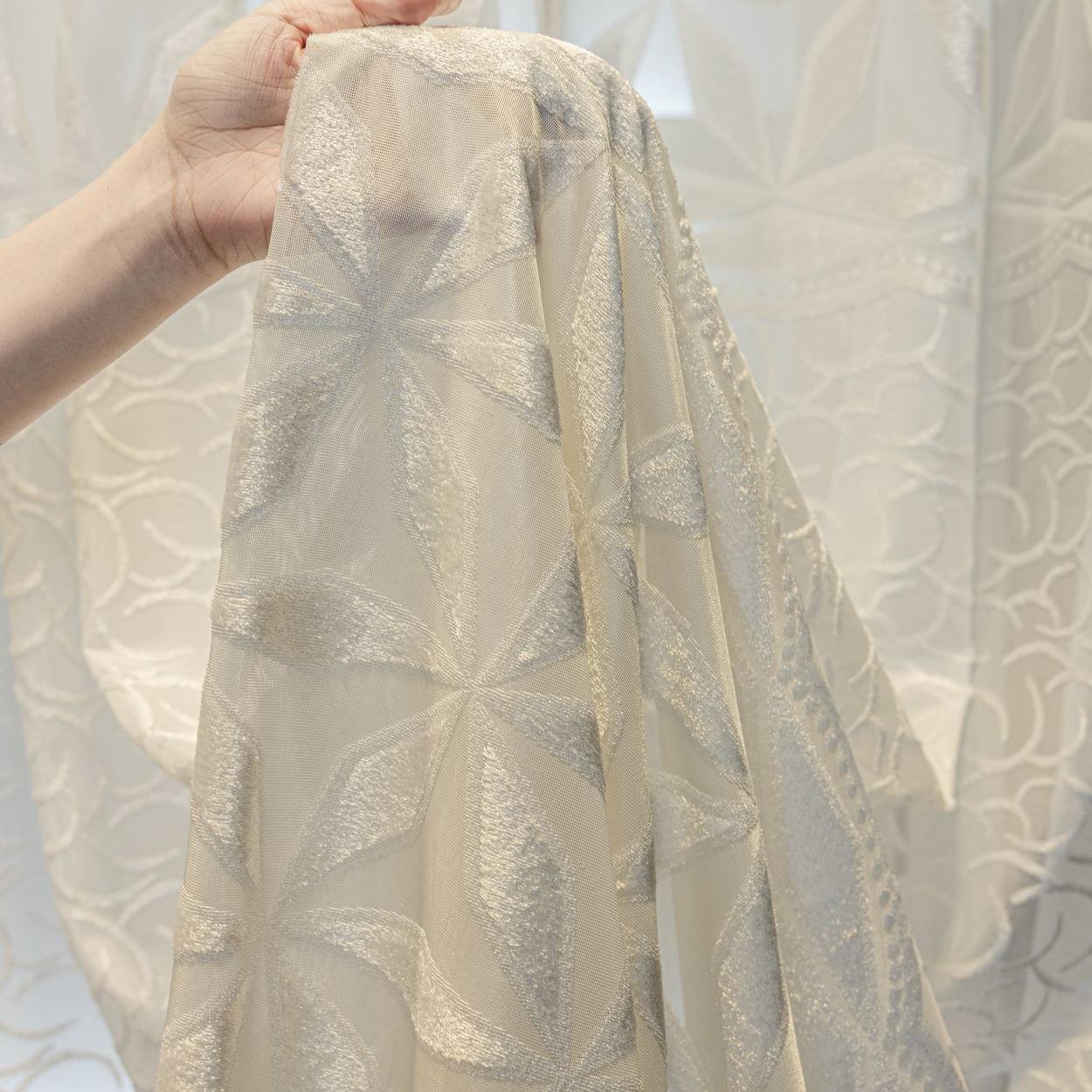 Solid Color Hollow Out Curtain, Modern Simple Luxury Curtain, Home Decoration Curtain, Window Screening for Balcony, Bedroom, Living Room and Office