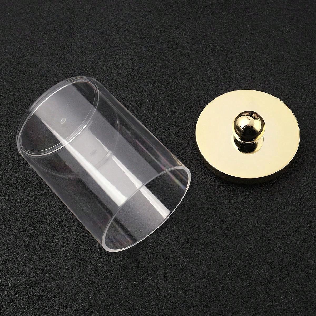 1/2/3pcs Swab Ball Pad Holder, Plastic Storage Container with Lid, 10 Oz Qtip Apothecary Jar Clear Storage Box Makeup Organizer, Bathroom Containers Dispenser, Storage Bottles