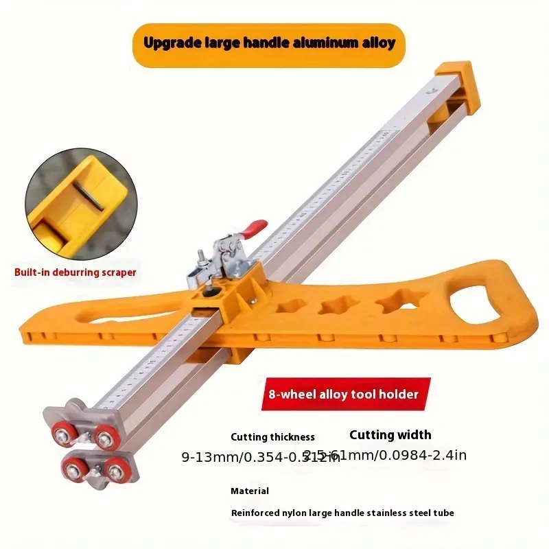 Alloy folding gypsum board cutting tool - adjustable height with quick positioning tool and high-precision scale. Ergonomic anti slip handle, durable structure, can cut gypsum board, foam board, cardboard, KT board and other materials. Tool set with 8 opt