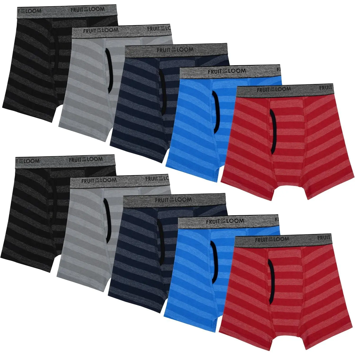 boys And Toddler Boxer Briefs, Tag Free & Breathable Underwear, Assorted Color Multipacks