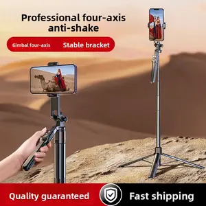 2026 New Model Mobile Phone Four-Axis Anti-Shake Selfie Stick Handheld Bluetooth Remote Control for Photography Travel Portable Floor Tripod