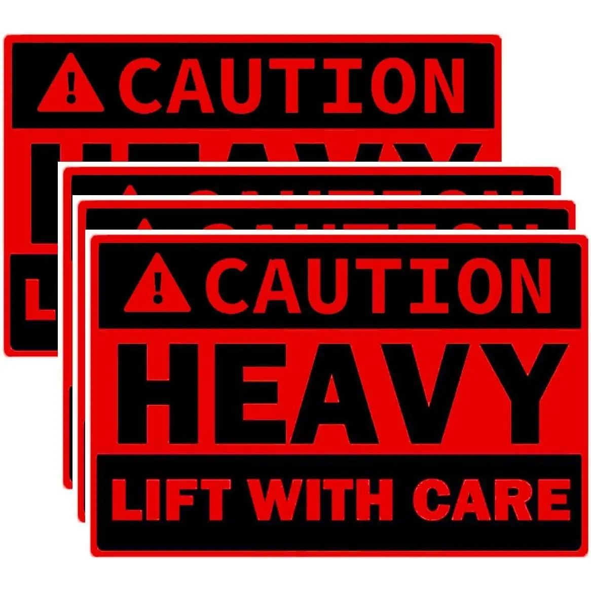Caution Heavy Sticker, 4x6inch Fluorescent Red Heavy Special Handling Shipping Pallet Label Stickers Lift with Care  Labels for Shipping and Packing(100Pcs)