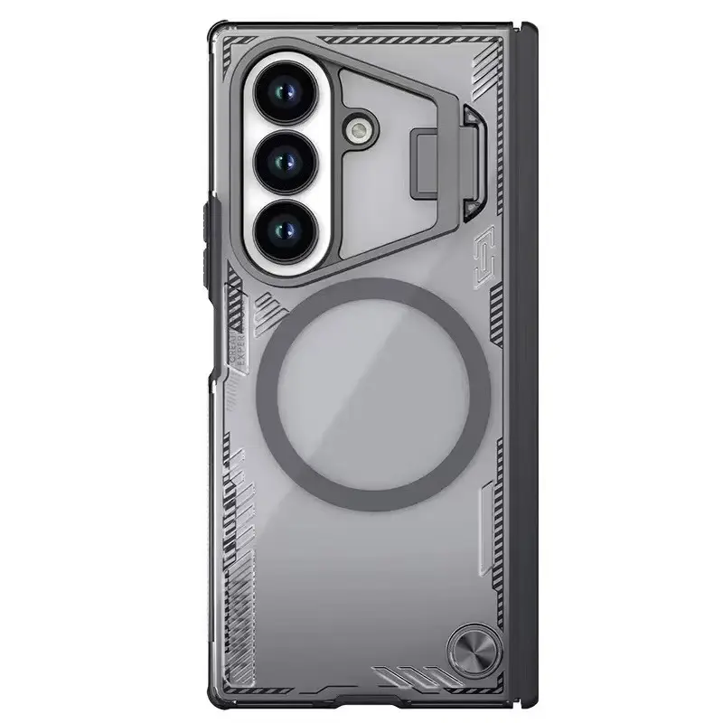For  Galaxy Z Fold 7  Case  Iceblade Prop Transparent Magnetic Charging Cover For Z Fold7 With Phone Holder